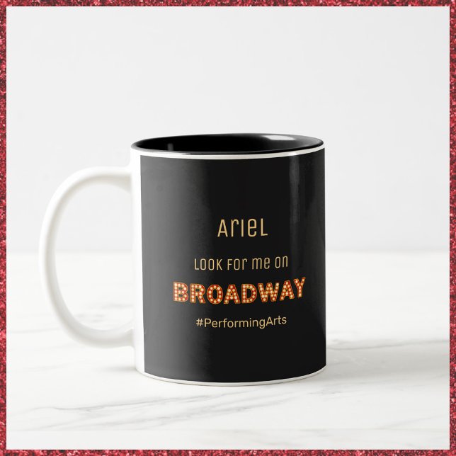 Cute Fun Broadway Rising Star Two-Tone Coffee Mug (Creator Uploaded)