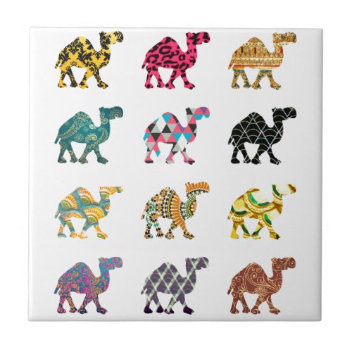 Cute fun camels tile