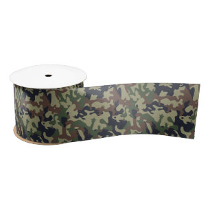 Cute Fun Camo – Woodland Green Satin Ribbon