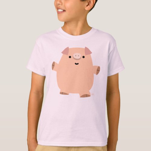 Cute Fun Cartoon Pig Children T_shirt