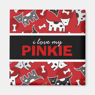 Cute Fun Cartoon Spotted Dogs Doggies Puppy Bones Magnet