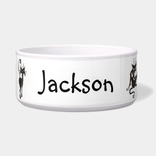 Cute Fun Cat Custom Personalized Bowl