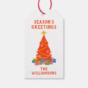 Cute Fun Cheerful Christmas Holiday Personalized Gift Tags