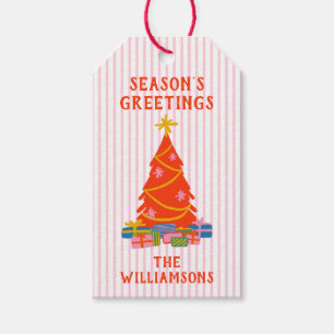 Cute Fun Cheerful Christmas Holiday Personalized Gift Tags