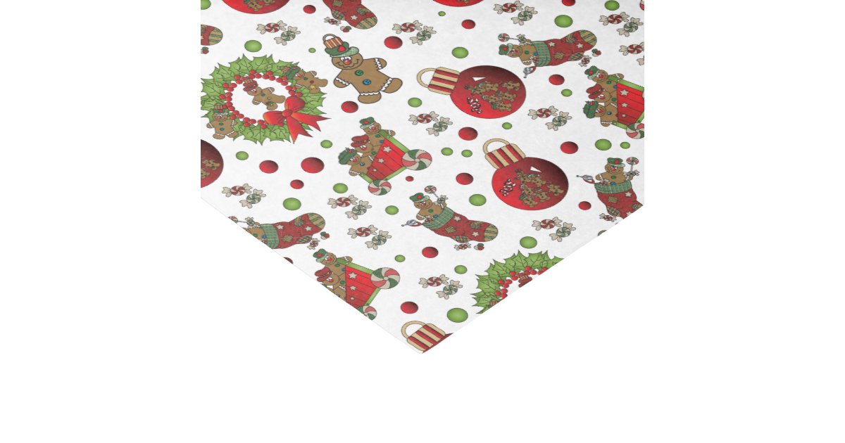 Cute Illustrated Christmas Character Tissue Paper