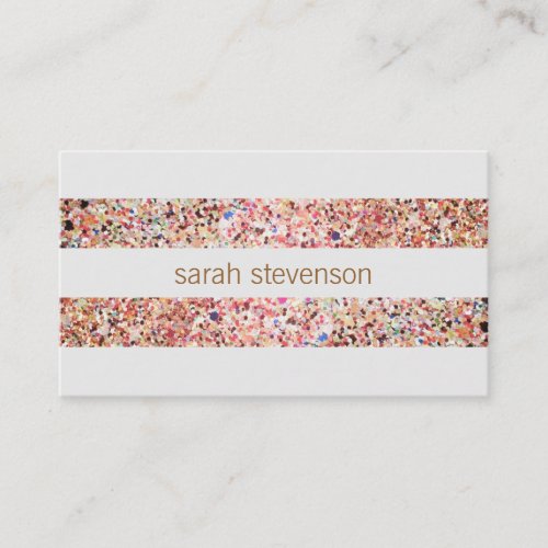 Fun Stripes Colorful Glitter Look Cute Cool Business Card Templates