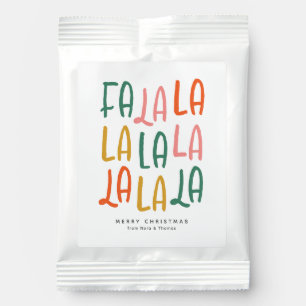 Cute fun colorful fa la la Christmas holiday party Hot Chocolate Drink Mix