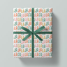 Cute fun colorful falala Christmas holiday Wrapping Paper
