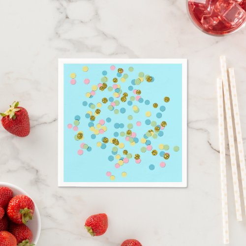 Cute Fun Colorful Modern Confetti Dots Napkins