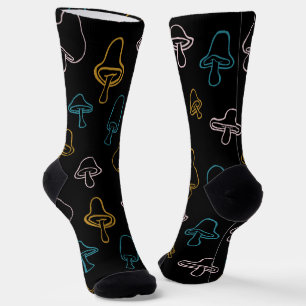 Cute Fun Colorful Mushroom Pattern Socks