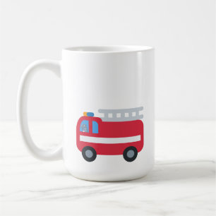 Cute fun Dinosaur drive Fire engine Back To School Coffee Mug