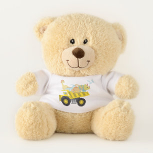 Cute fun dinosaur tractor truck teddy bear