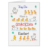 Cute Fun Ducklings Quacking Easter, for Son (Front)
