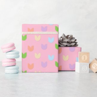 Cute & Fun Elegant Pastel Tulip Flowers, Baby Pink