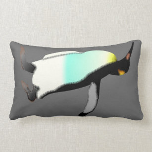 Cute Fun Emperor Penguin Boy's Room Lumbar Pillow