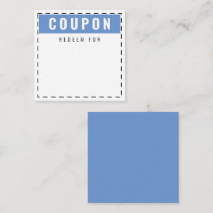 Cute & Fun Everyday Coupons Blank Cornflower Blue Note Card