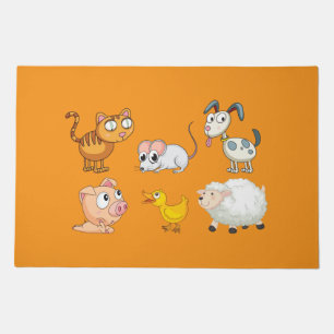 Cute Fun Farm Animals Doormat