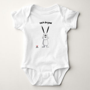 Cute & Fun for Nature & Joy Lovers - White Rabbit Baby Bodysuit