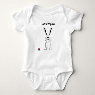 Cute & Fun for Nature & Joy Lovers - White Rabbit Baby Bodysuit