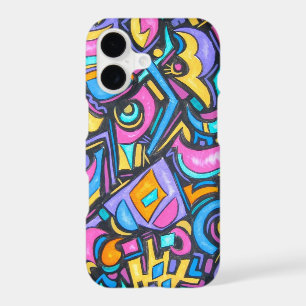 Cute Fun Funky Colorful Bold Whimsical Shapes iPhone 17 Case