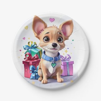 Cute Fun Girly Chihuahua and Gifts Birthday Party