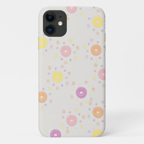 Cute Fun Girly Girlie Donuts Pattern iPhone 11 Case