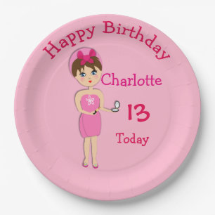 Cute Fun Girly Pamper Spa Party Theme For Girls Paper Plates