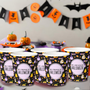 Cute Fun Halloween Costume Pumpkin  Paper Cups
