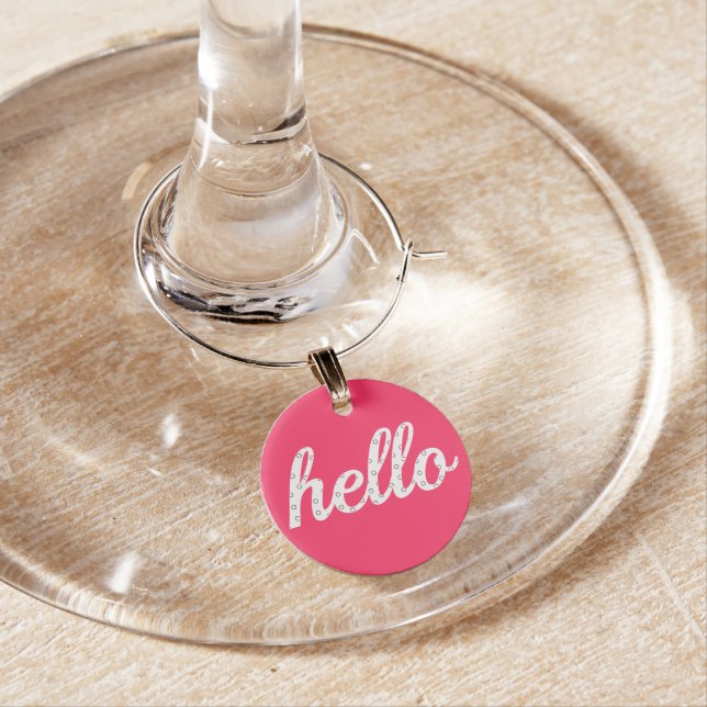 Cute Fun Hello Glass Charms (In Situ)