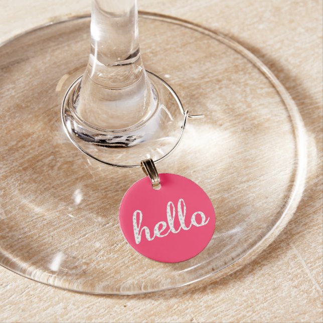 Cute Fun Hello Glass Charms (In Situ)