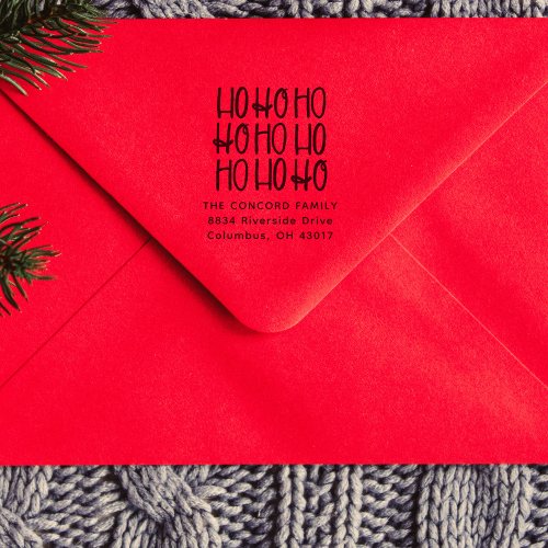 Cute fun ho ho ho Christmas return address Self_inking Stamp
