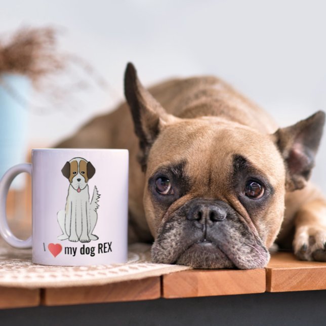 Cute Fun I Heart My Dog Custom Whimsical  Coffee Mug (Creator Uploaded)
