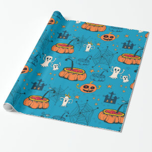 Cute Fun Kid-Friendly Halloween Wrapping Paper