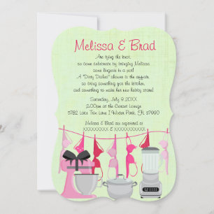 Cute Fun Kitchen Lingerie Bridal Shower Invitation
