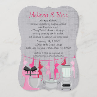 Cute Fun Kitchen Lingerie Bridal Shower Invitation