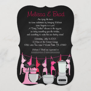 Cute Fun Kitchen Lingerie Bridal Shower Invitation