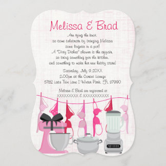 Cute Fun Kitchen Lingerie Bridal Shower Invitation