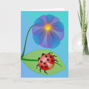 Cute, Fun Ladybug and Flower Thank You