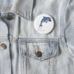 Cute Fun-Loving Cartoon Dolphin Button