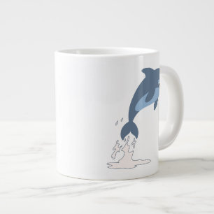 Cute Fun-Loving Cartoon Dolphin Giant Coffee Mug