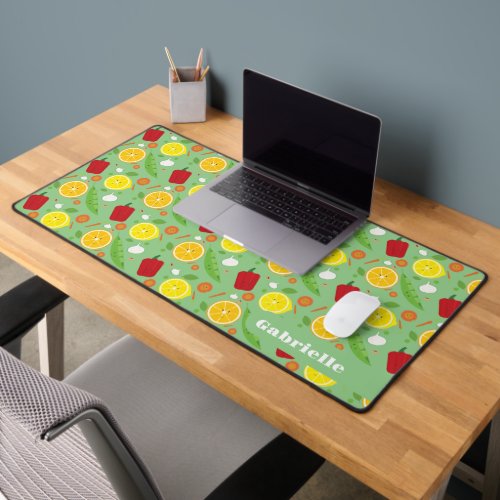 Cute Fun Name Fruit Vegetable Food  Desk Mat