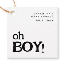 Cute Fun Oh Boy Baby Shower