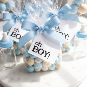Cute Fun Oh Boy Baby Shower Favor Tags