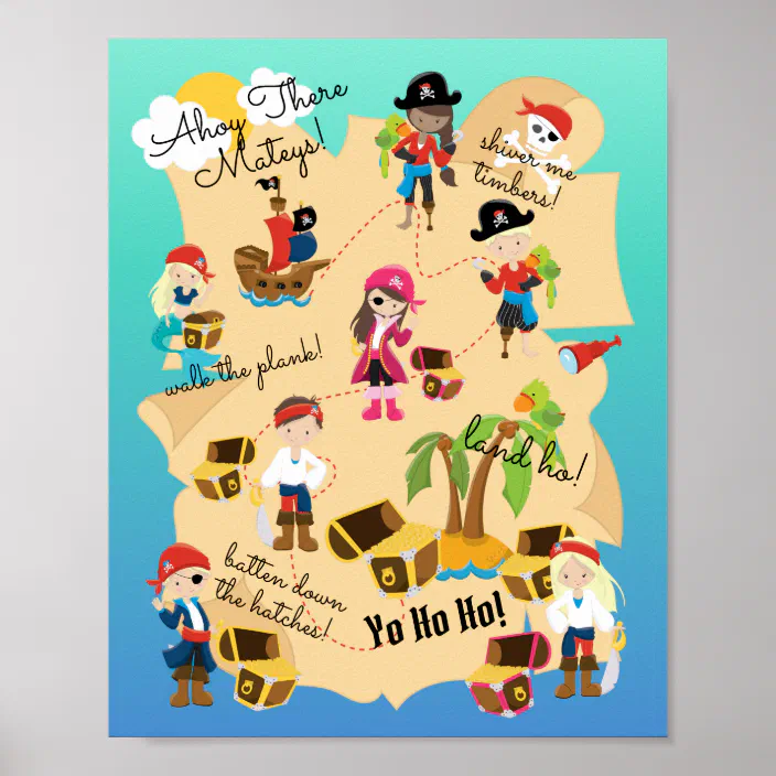 PIRATE TREASURE MAP KIDS PARTY TOY PIRATE GAMES ACCESSORY FOR PIRATE FANCY DRESS 