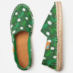Cute Fun Pickles Cool Unique Green Vegetarian Food Espadrilles