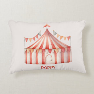 Cute fun Pink Circus Tent Child's Accent Pillow