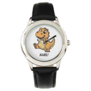 Cute fun prehistoric dinosaur cartoon t rex watch