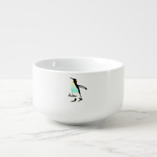 Cute Fun Proud Emperor Penguin Personalized Soup Mug