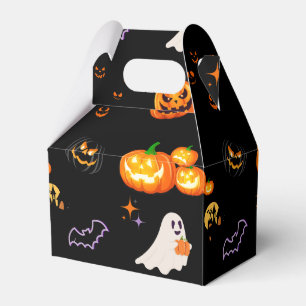Cute Fun Pumpkin ghost bat Witch Halloween Party Favor Boxes