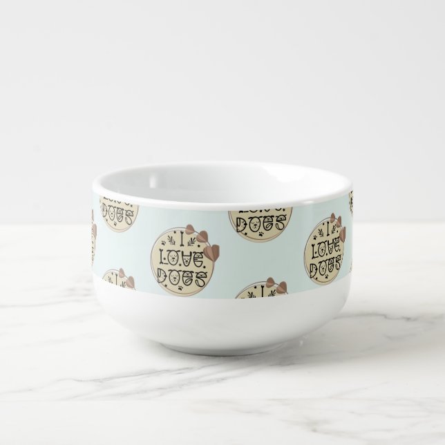 CUTE FUN QUIRKY DESIGN FOR DOG LOVERS  SOUP MUG (Front)